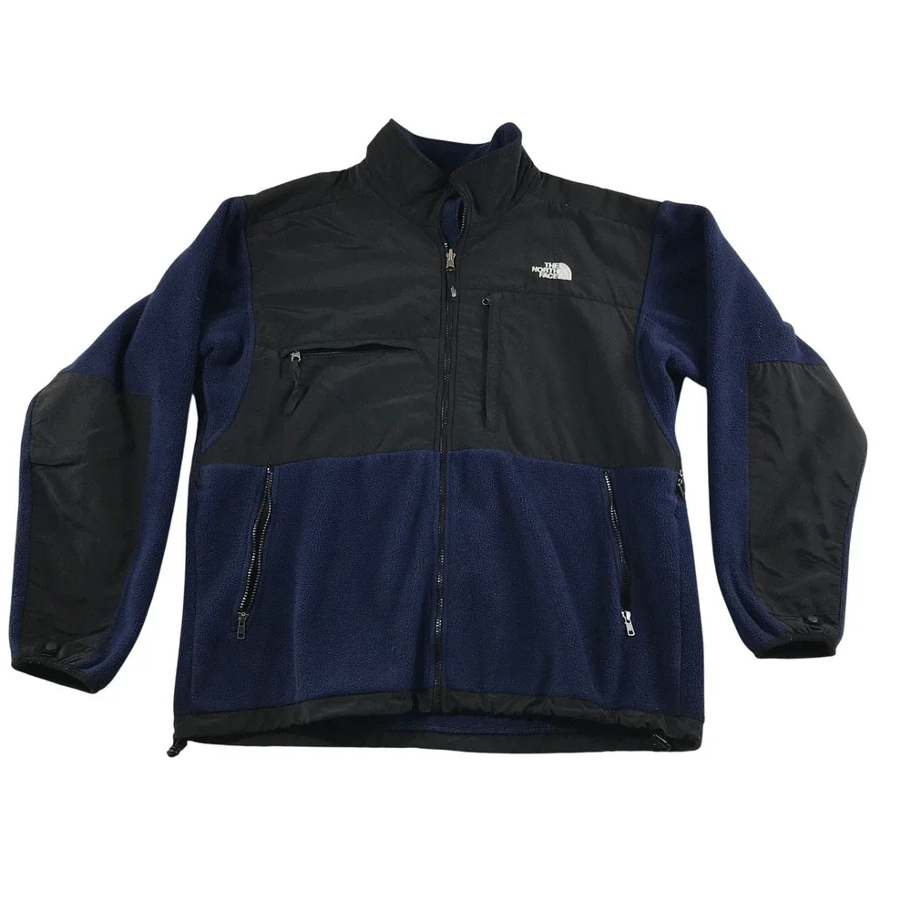 The North Face Denali Polartec Fleece Jacket Mens XL Navy Blue Black Full Zip